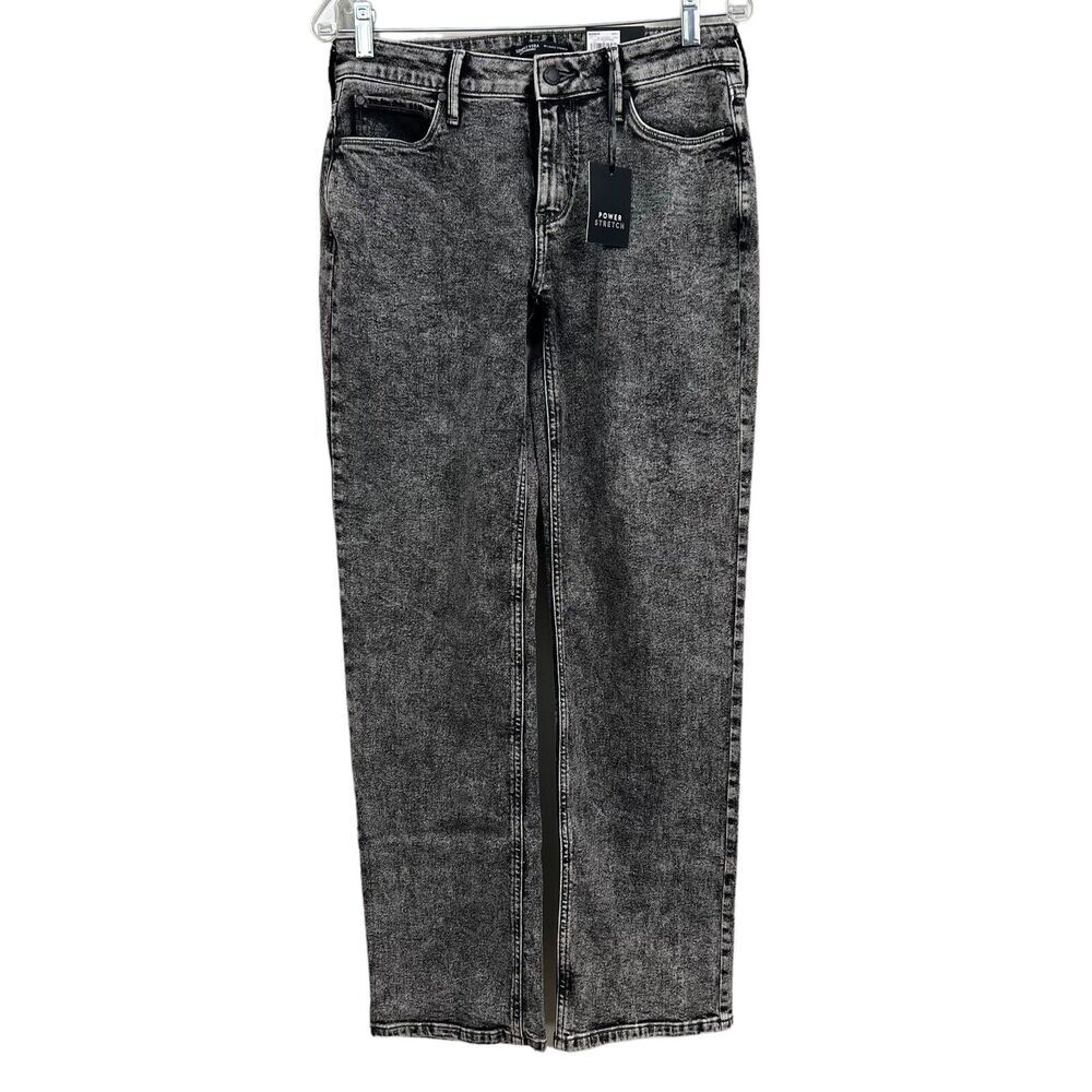 Simply Vera Vera Wang Womens Jeans Los Feliz Stretch Straight Leg Zip Black 2*